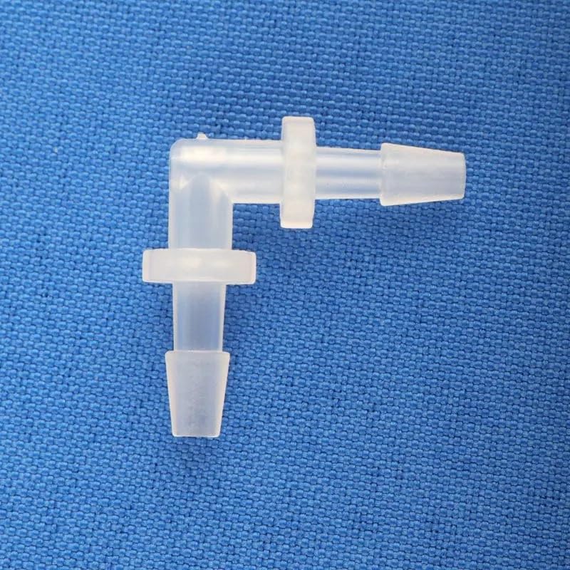 5pcs 1.6-11.1mm PP Plastic Equal Elbow Connectors Soft Pipe Fittings Aquarium Water Pipe Aerator Air Pump Tube Hose Joints(1.6-1.6mm,5pcs) - size: 5pcs