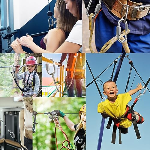 Anvin 1 Pack Large Quick Links M12 1/2 Inch Heavy Duty Carabiner Stainless Steel Chain Links Connector D Shape Locking Chain Hooks Repair Utility Screw Links for Camping Outdoor Equipment Hammocks - style: Oval, 4.2 Inch, 1 Pack