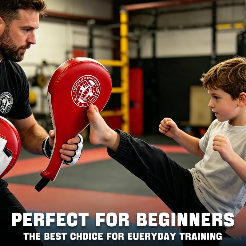 5 PCS Taekwondo Sparring Gear Set Martial Arts Training Equipment Set for Beginners Including Punching Mitts,kick pad,and Boxing pad.Suitable for Teenagers.