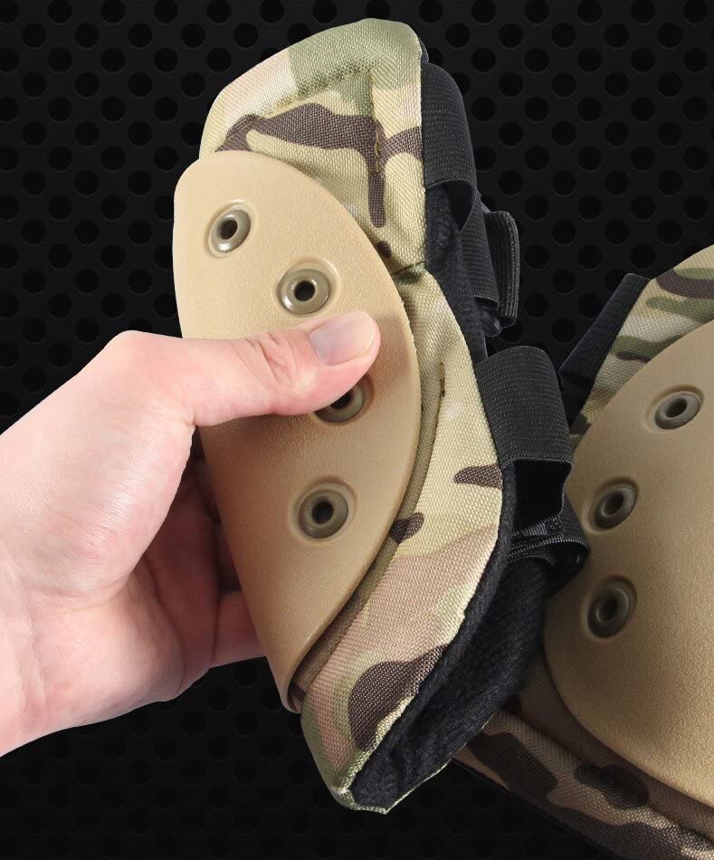 Military Tactical Knee Pad Elbow Pad Set Airsoft Knee Elbow Protective Pads Combat Paintball Skate Outdoor Sports Safety Guard Gear (Green-Set of 4, M-for Adult) - style: Green, Set of 4