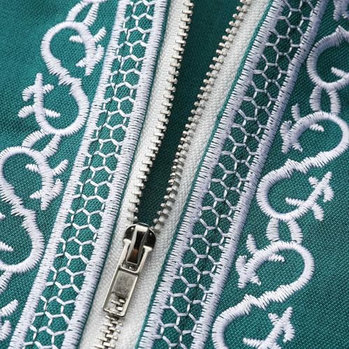 Men's Muslim Middle Arab Casual Long Sleeve Loose Hood Big and Tall Long Gown Dress Muslim Kaftan Thobe - color: Green, size: X-Large