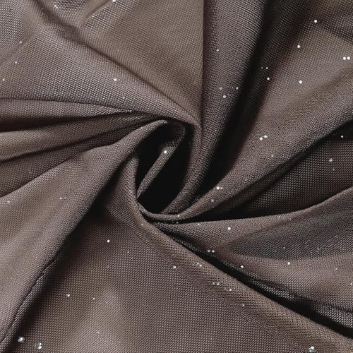 Muslim Women Abaya Gradient Flash Cardigan Sequin Robe with Hijab | Gradient Color, Flash Sequin, Scarf Hijab - color: 커피., size: L