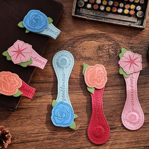 3 PCS Fruit of Spirit Magnetic Leather Bookmarks, Floral Patterns (Faithfulness Gentleness Temperance) of Galatians, Bible-Inspired Page Markers, Gift for Book Lovers, Students, Book Accessories - style: Faithfulness Gentleness Temperance