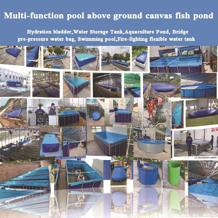 Foldable Outdoor Fish Tank - Durable Canvas Pool for Koi, Turtles & Aquatic Life - Temporary Holding Aquarium, 3m x 1m x 0.7m, Perfect for Farms & Gardens - size: 3*1*0.7m