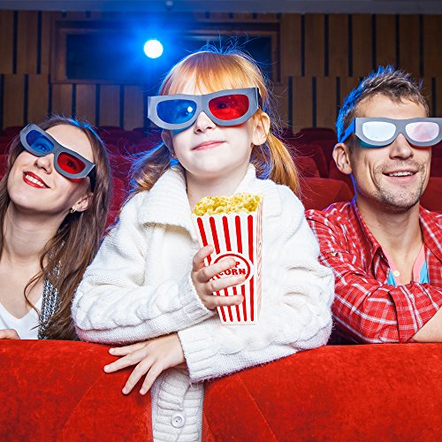 Novelty Place Plastic Red & White Striped Classic Popcorn Containers for Movie Night - 7.8" Tall x 3.8" Top x 2.3" Bottom, 41oz (4 Pack)
