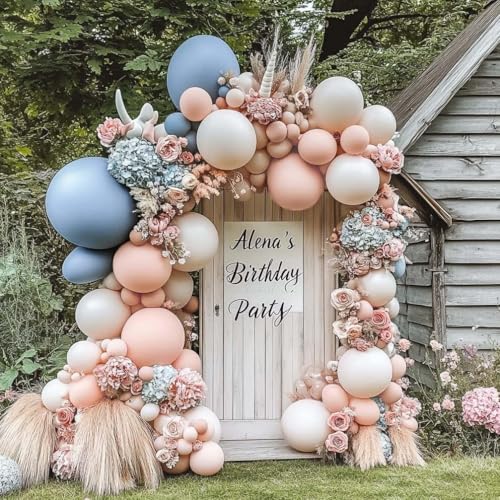 Dusty Blue Balloons Double Stuffed Blue Balloon Garland Arch Kit Different Sizes 18In 12In 5In Latex For Birthday Baby Shower Gender Reveal Neutral Party - color: Double Stuffed Dusty Blue