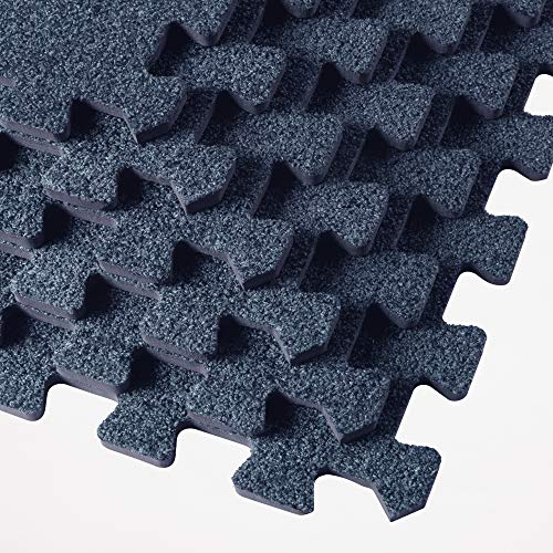 We Sell Mats 3/8 Inch Thick Interlocking Foam Carpet Tiles Durable Carpet Squares Anti Fatigue Support for Home Office or Classroom Use - color: Charcoal Gray, style: 16 Square Feet (4 Tiles)