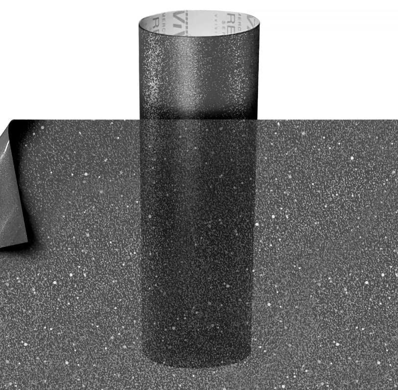 VViViD Frosted Matte Etched Adhesive Craft Window Vinyl Roll (12" x 50ft, Frosted Black - Large Roll) - color: Frosted Black, size: 12" x 50ft