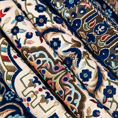 Thick Islamic Prayer Mat, Gifts for Muslim Women & Men, Adult Salah Mat, Eid Mubarak Blue - color: Blue