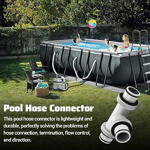 Filter Pump Hose Connector,1.5’to 1.5' T Joint Pool Hose Adapter for Filter Pumps and Above Ground Swimming Pool Hose