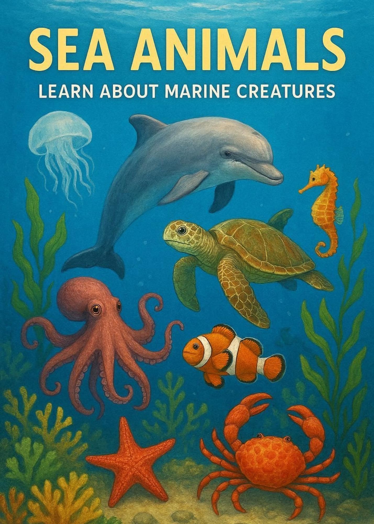 Sea Animals: Learn About Marine Creatures: Bilingual Arabic-English for Kids (My First Bilingual Cards)