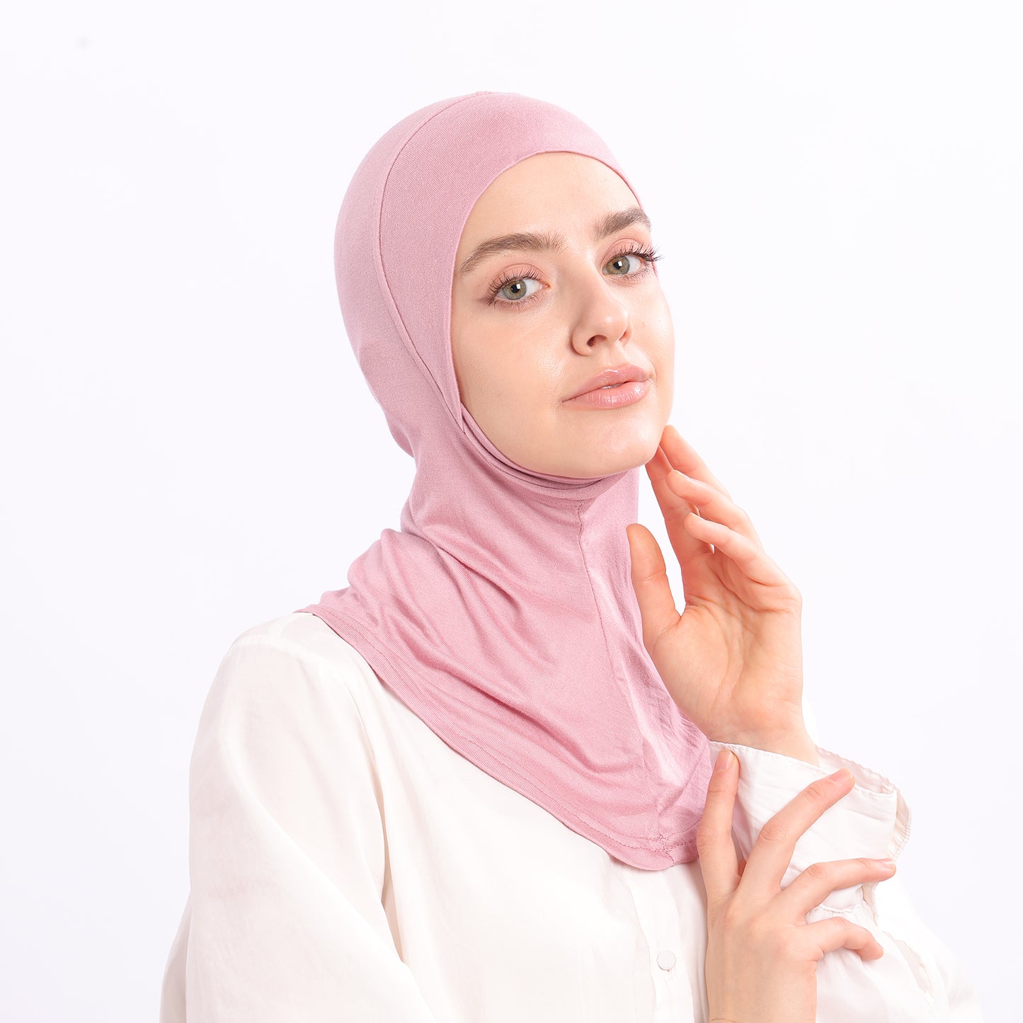 Modal Jersey Muslim Amira Instant Hijab Scarf for Women Jersey Hijab Undercaps - color: Navy Blue
