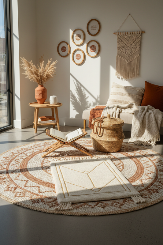 How to Create a Serene Muslim Prayer Corner in a Bohemian Home