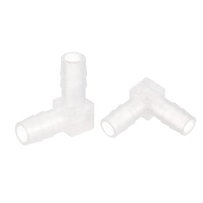 uxcell 5/16" 90 Degree Elbow Hose Barb, 4pcs L-Shaped Aquarium Air Valve Connector Tubing for Fish Tank Pond Air Line - size: 5/16"