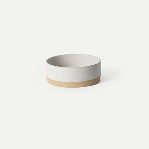 Mora Ceramic Pet Bowl Size Medium - Food/Water Dish for Large Puppies, Cats, Retrievers, Medium Sized Dogs, ect. 28oz or 4 Cups - Basic Bowls for Your Dog or Cat, Mix and Match for a Set - Oat - color: Oat, size: Medium