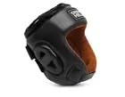 Boxing Headgear for Men & Women – MMA & Muay Thai Sparring Gear, Five Star AIBA-Approved Leather Head Guard - color: Black