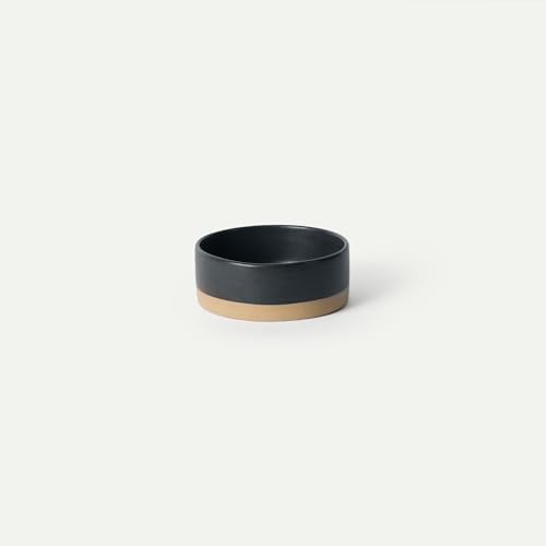 Mora Ceramic Pet Bowl Size Small - Food/Water Dish for Puppy Dogs, Cats, Guinea Pig, Rabbit, Hamster, Snake, ect. 11oz or 2 Cups - Basic Bowls for Your Dog or Cat, Mix and Match for a Set - Liquorice - color: Liquorice, size: Small