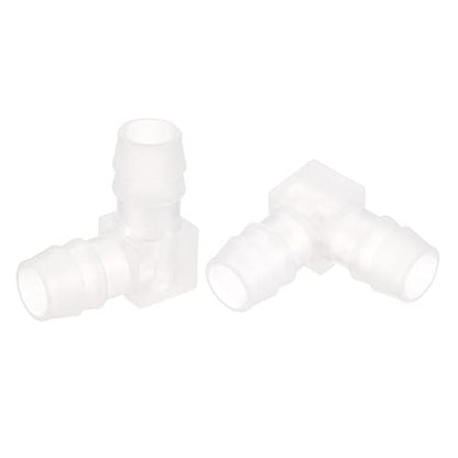 uxcell 15/32" 90 Degree Elbow Hose Barb, 4pcs L-Shaped Aquarium Air Valve Connector Tubing for Fish Tank Pond Air Line - size: 15/32"