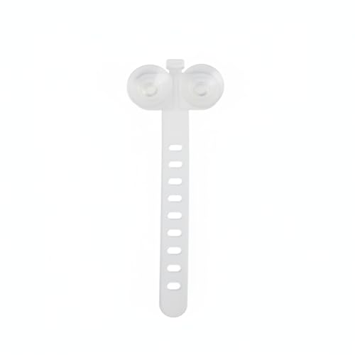 Silicone Aquarium Hose Clip with Suction Cup - Transparent Tubing Organizer for Fish Tank Glass, Holds Air Lines & Filter Hoses (1 Pack) - size: 5.91 x 1.18 x 0.98 in