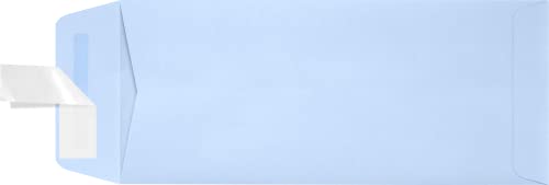 LUXPaper #10 Policy Business Envelopes | Peel & Press | 4 1/8" x 9 1/2" | Baby Blue | 80lb. Text | 250 Qty - color: Baby Blue, size: 250 Qty