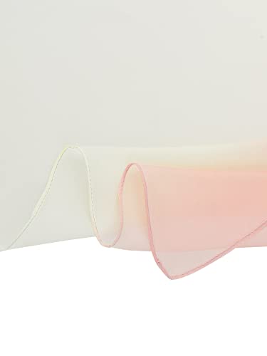 uxcell Women'sChiffon Sheer Long Scarf Silky Gradient Party - color: Pale Pink Yellow Blue