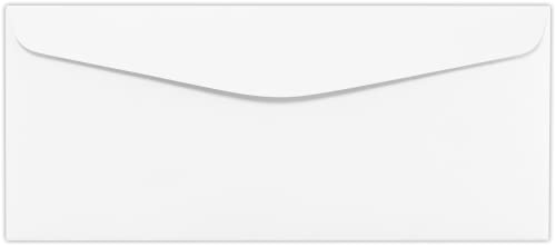 LUXPaper #10 Classic Linen Business Envelopes | Commercial Flap | 4 1/8" x 9 1/2" | Avon Brilliant White | 24lb. Text | 50 Qty - color: 24lb. Classic Linen Avon Brilliant White, size: 50 Qty.