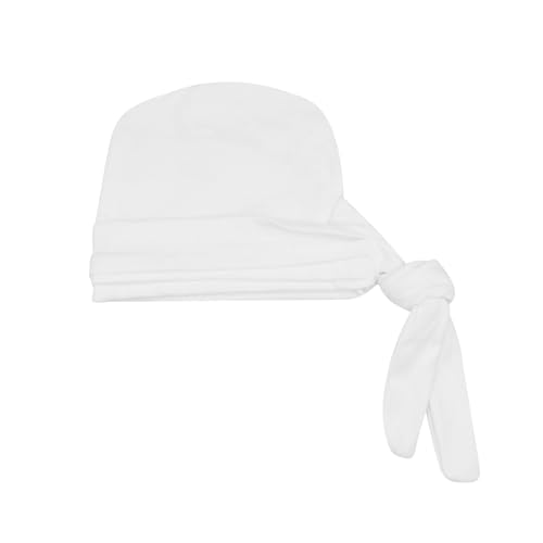 Suillty Women's Pre-Tied Muslim Hijab Bonnet Pleated Ruffle Turban Chemo Cap Underscarf Islamic Headwear - color: White