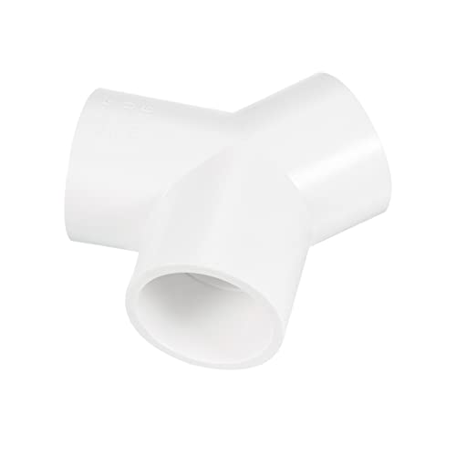 PATIKIL 40mm PVC Pipe Fittings, 1 Pack 3 Way Y Shape Water Tubing Joint Connectors Adapters Union for Garden Irrigation Home Aquarium - size: 40 mm