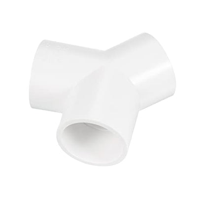 PATIKIL 40mm PVC Pipe Fittings, 1 Pack 3 Way Y Shape Water Tubing Joint Connectors Adapters Union for Garden Irrigation Home Aquarium - size: 40 mm