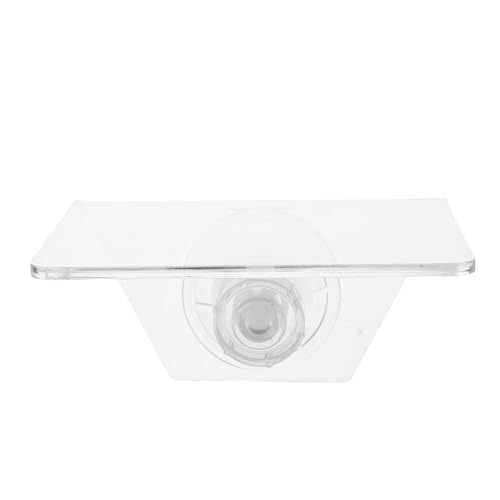 Kichvoe Aquarium Floating Shelf: Fish Tank Acrylic Ledge Plants Holder with Suction Cup - 4x3.2x2in Transparent Ledge for Aquarium Coral Aquatic Plants Moss - size: 10.00X8.00X5.00CM