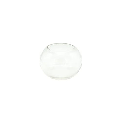 WGV Bowl Glass Vase, Diameter 5.1", Height 3.75", Open Width 3", (Multiple Sizes Choices) Clear Bubble Planter Terrarium Fish Bowl for Wedding Event Home Decor, 24 Pieces (VBW0005) - size: 5"Dx3.75"H 1 Case