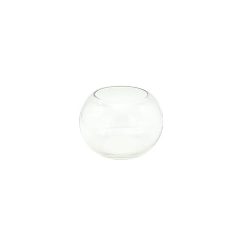 WGV Bowl Glass Vase, Diameter 5.1", Height 3.75", Open Width 3", (Multiple Sizes Choices) Clear Bubble Planter Terrarium Fish Bowl for Wedding Event Home Decor, 12 Pieces (VBW0005) - size: 5"Dx3.75"H 12 Piece