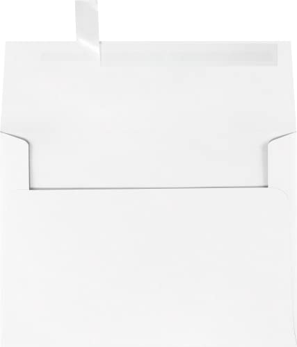 LUXPaper A7 Invitation Envelopes | Peel & Press | 5 1/4" x 7 1/4" | White | 80lb. Text | 100% Recycled | 50 Qty - color: White - 100% Recycled, size: 50 Qty.