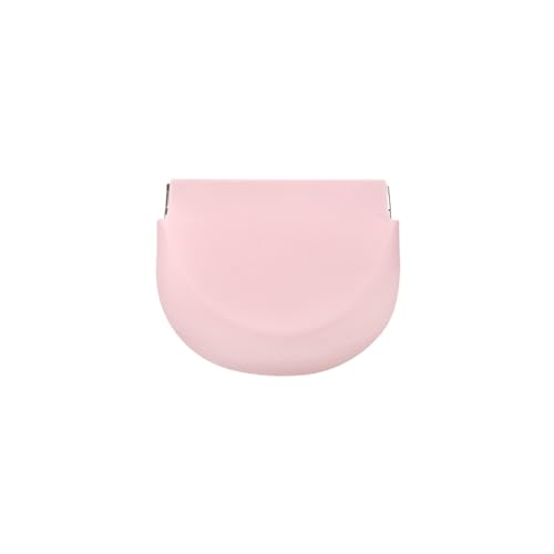 1PC Silicone Retainer Case without Lanyard, Cute Vent Holes Denture Box, Mouth Guard Case Travel Holder for Girls, Women, Men (Pink) - color: Pink