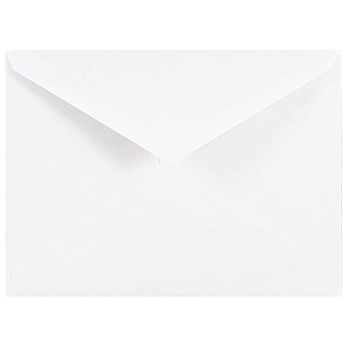 JAM PAPER A2 Invitation Envelopes with V-Flap - 4 3/8 x 5 3/4 - White - 50/Pack - color: White V-flap, size: A2