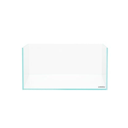 Rimless Shallow Aquarium Tank, 6 Gallon Low Iron Ultra-Clear Glass Square Fish Tank, Professional Desktop Paludarium for Turtles, Plants, and Aquascaping 17.7" L × 17.7" W × 11" H.
