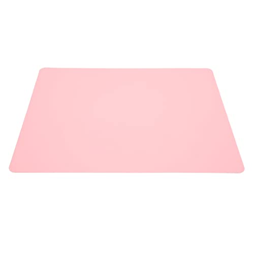 ZJchao Silicone Mats for Crafts, Clay Mat Silicone Baking Washable Flexible Jewelry Casting Sheets Nonskid Desk Saver Pad Countertop Protector for DIY Kitchen, 10.98x9.41x0.04in (Pink) - color: Pink