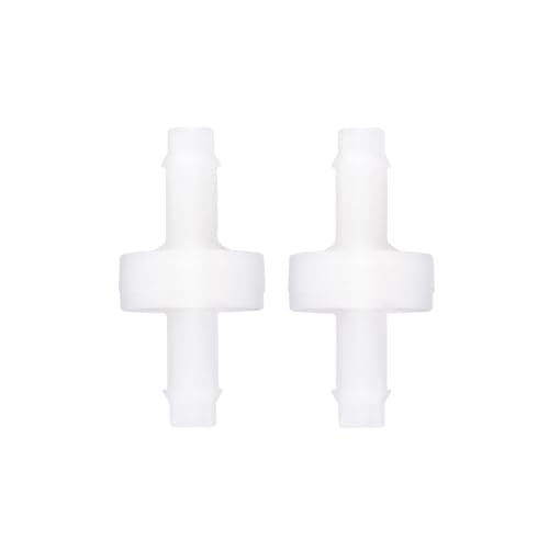 1/4" 6mm PVDF Spa Ozone Generator Ozonator One-way Check Valve 2PCS | oxygen, vacuum, hose barb, plastic micro diaphragm water stops, for hot tub, soap dispenser