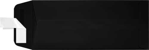 LUXPaper #10 Policy Business Envelopes | Peel & Press | 4 1/8" x 9 1/2" | Black Linen | 80lb. Text | 50 Qty - color: Black Linen, size: 50 Qty