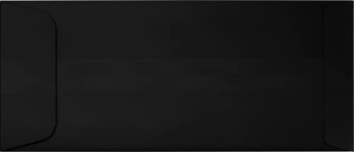 LUXPaper #10 Policy Business Envelopes | Peel & Press | 4 1/8" x 9 1/2" | Black Linen | 80lb. Text | 50 Qty - color: Black Linen, size: 50 Qty