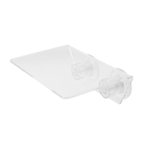 Kichvoe Aquarium Floating Shelf: Fish Tank Acrylic Ledge Plants Holder with Suction Cup - 5.9x4x2in Transparent Ledge for Aquarium Coral Aquatic Plants Moss - size: 15.00X10.00X5.00CM