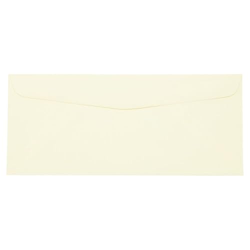 LUXPaper #10 Classic Linen Business Envelopes | Commercial Flap | 4 1/8" x 9 1/2" | Baronial Ivory | 24lb. Text | 50 Qty - color: Classic Linen Baronial Ivory, size: 50 Qty.