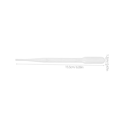Homoyoyo 100pcs Disposable Dropper Pipettes Precise Plastic Pipettes for Science Essential Oils Aquariums