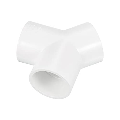 PATIKIL 50mm PVC Pipe Fittings, 1 Pack 3 Way Y Shape Water Tubing Joint Connectors Adapters Union for Garden Irrigation Home Aquarium - size: 50mm