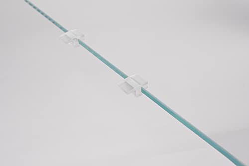 Low-Profile Clear Acrylic Aquarium Cover Clips for 4mm Glass Lid (3.5mm Gap per Side) - 12pcs, Minimalist, Fits Rimless Tanks of All Thicknesses - size: 4mm with 3.5mm Gap (12 pcs)