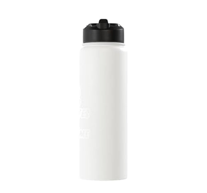 3 Minutes Is A Long Time Boxing Round Timer Training - Stainless Steel Insulated Water Bottle - color: White