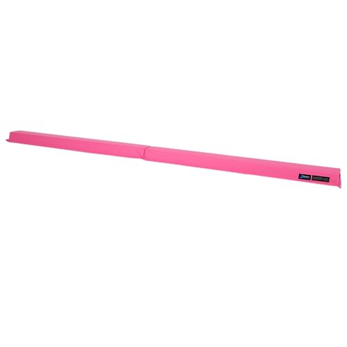Z-Athletic Gymnastics Training Foldable Foam 8-Foot Floor Balance Beam for Kids, Pink