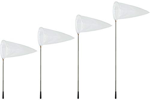 RESTCLOUD Insect and Butterfly Net with 12" Ring, 24" Net Depth, Handle Extends to 59 Inches - size: 14" Ring, 59" Handle