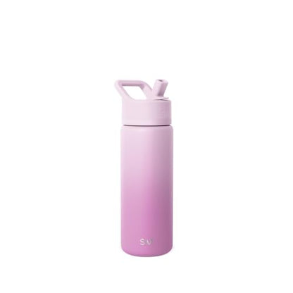 Simple Modern Insulated Water Bottle with Straw | 18oz | Ombré | Summit Stainless Steel Water Bottles, Metal Cup | Leak Proof for School, Gym, Travel, Sports | Violet Dreams - color: Ombre: Violet Dreams, style: 18oz