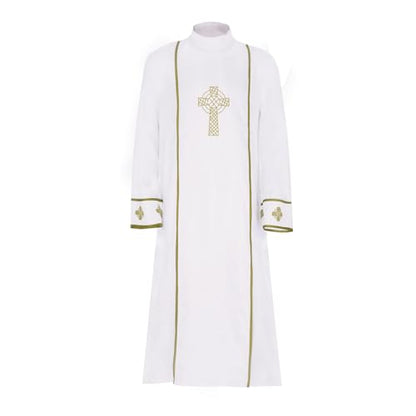 MIAOCOS Medieval Pastor Outfit Clergy White Robe Historical Priest Costume Church Plays Clergy Gown Hajj Eid - size: XX-Large